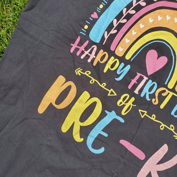 Happy First Day of Pre-K 100% Cotton T-Shirt Women's Plus Size 2XL EUC - Picture 4 of 9